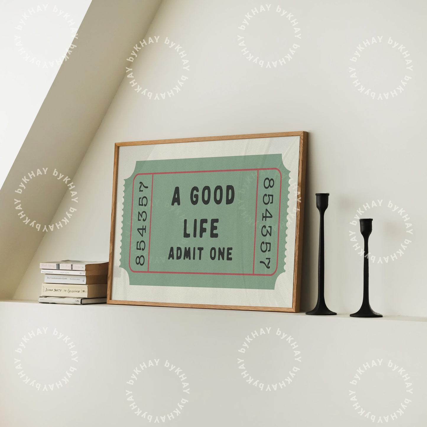 A Good Life Ticket Print Horizontal