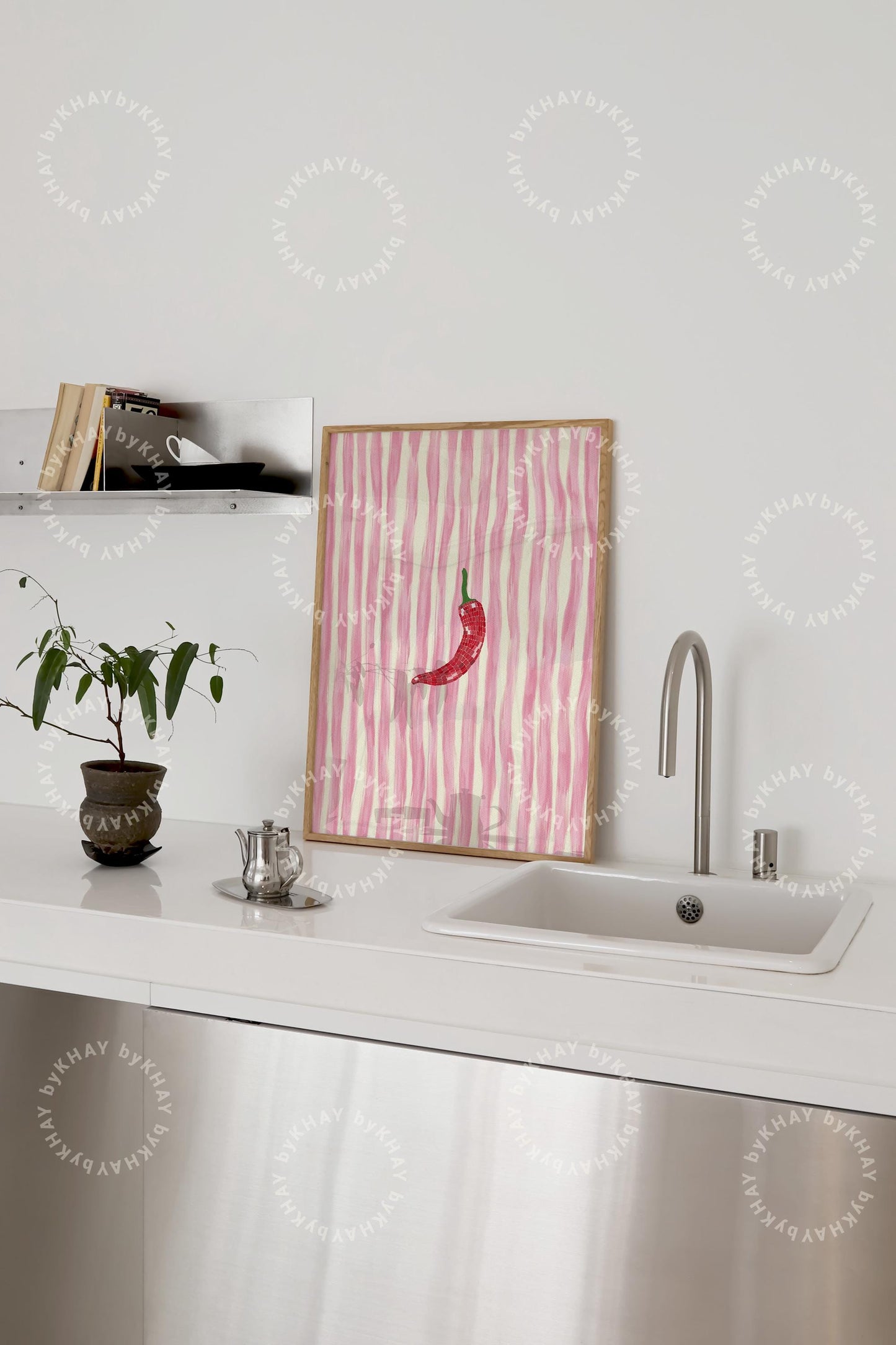 Chilli Print Stripe Print