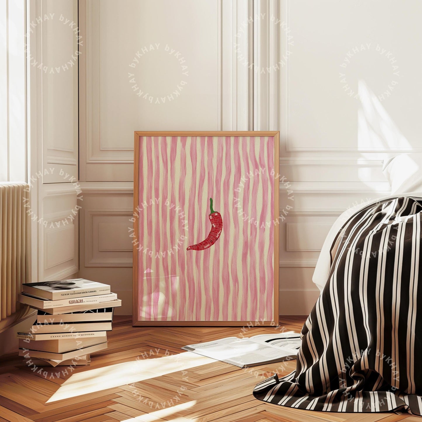 Chilli Print Stripe Print