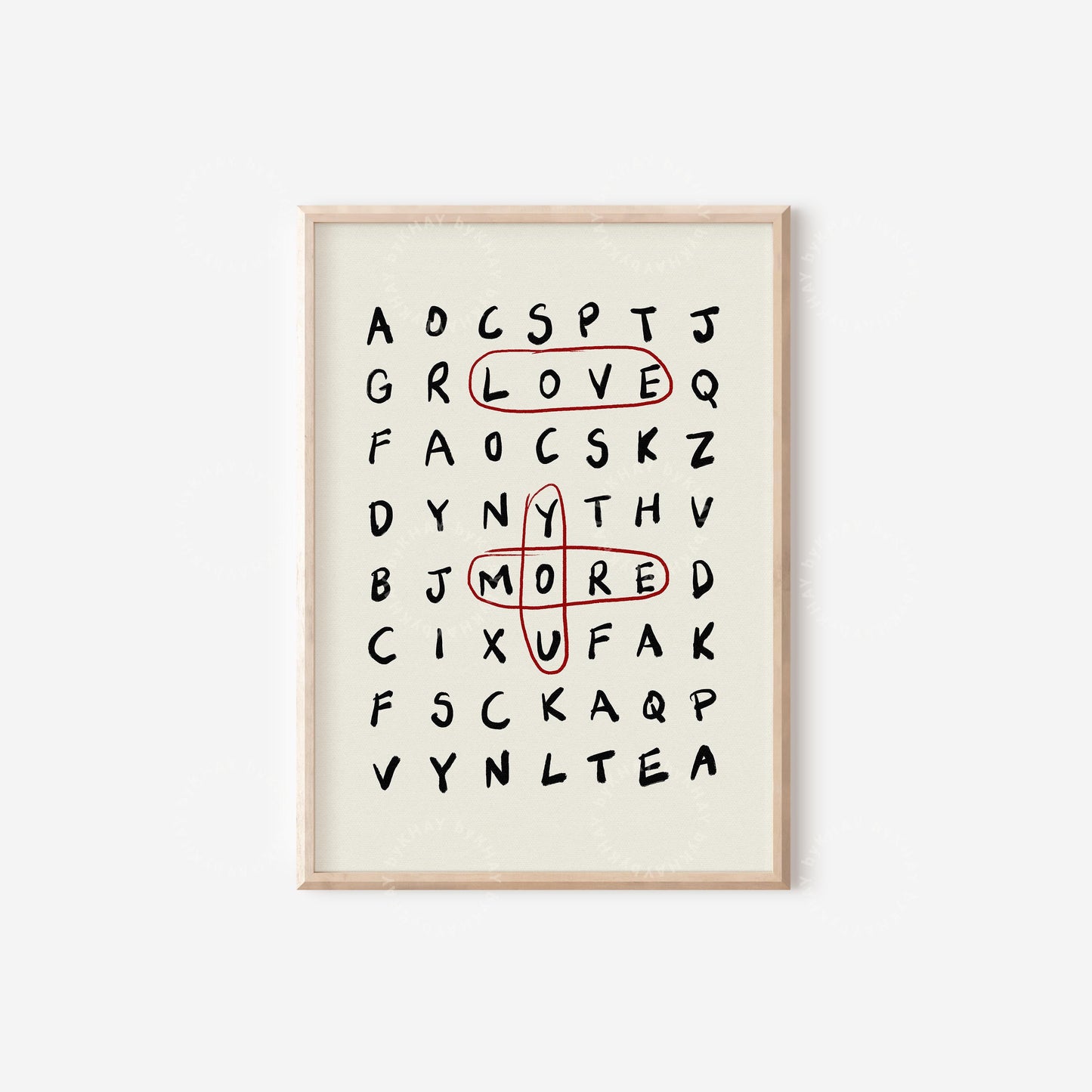 Love You More Crossword Print