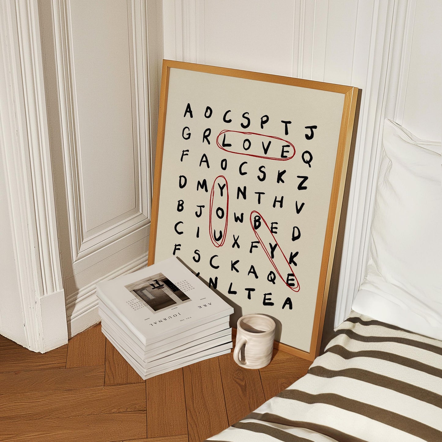 Love You Bye Crossword Print