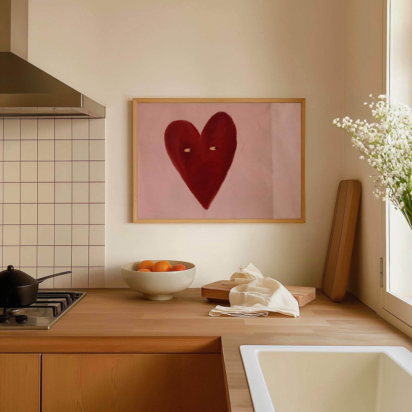Love Heart Pink Print