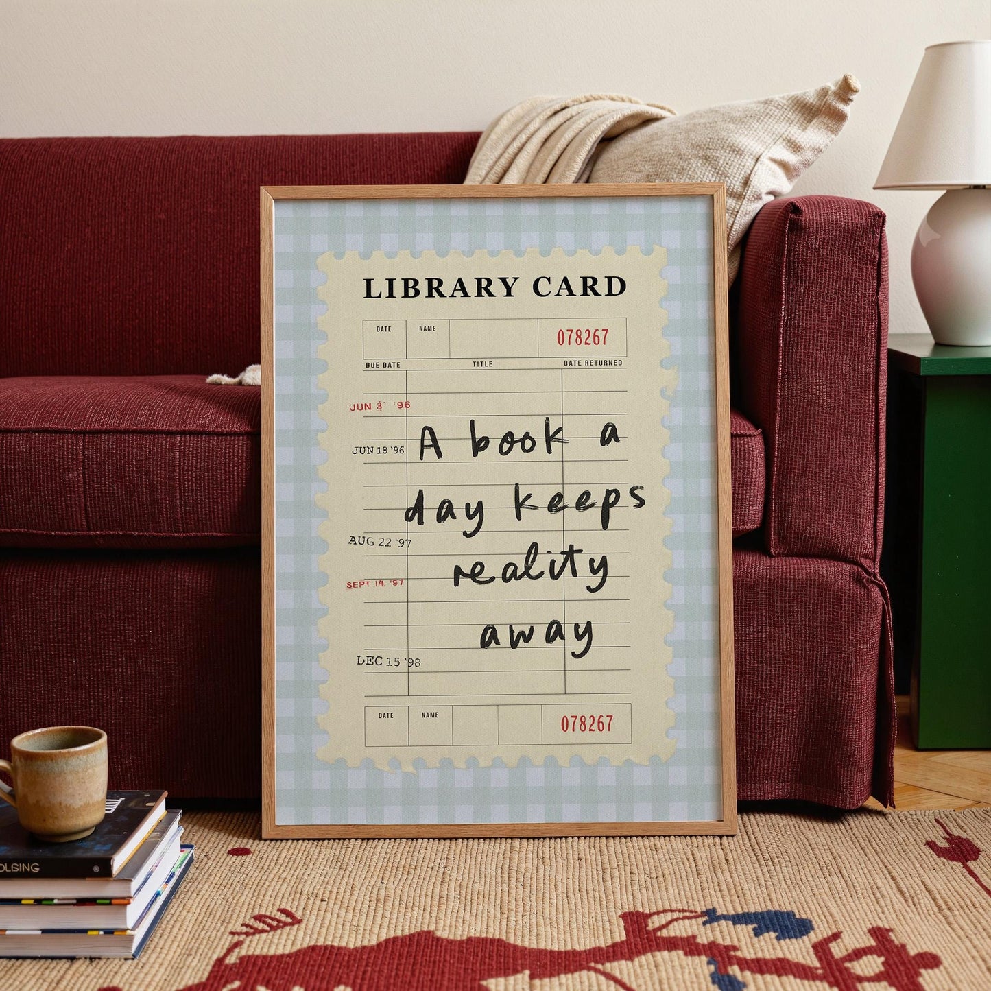 A Book A Day Keeps Reality Away Blue