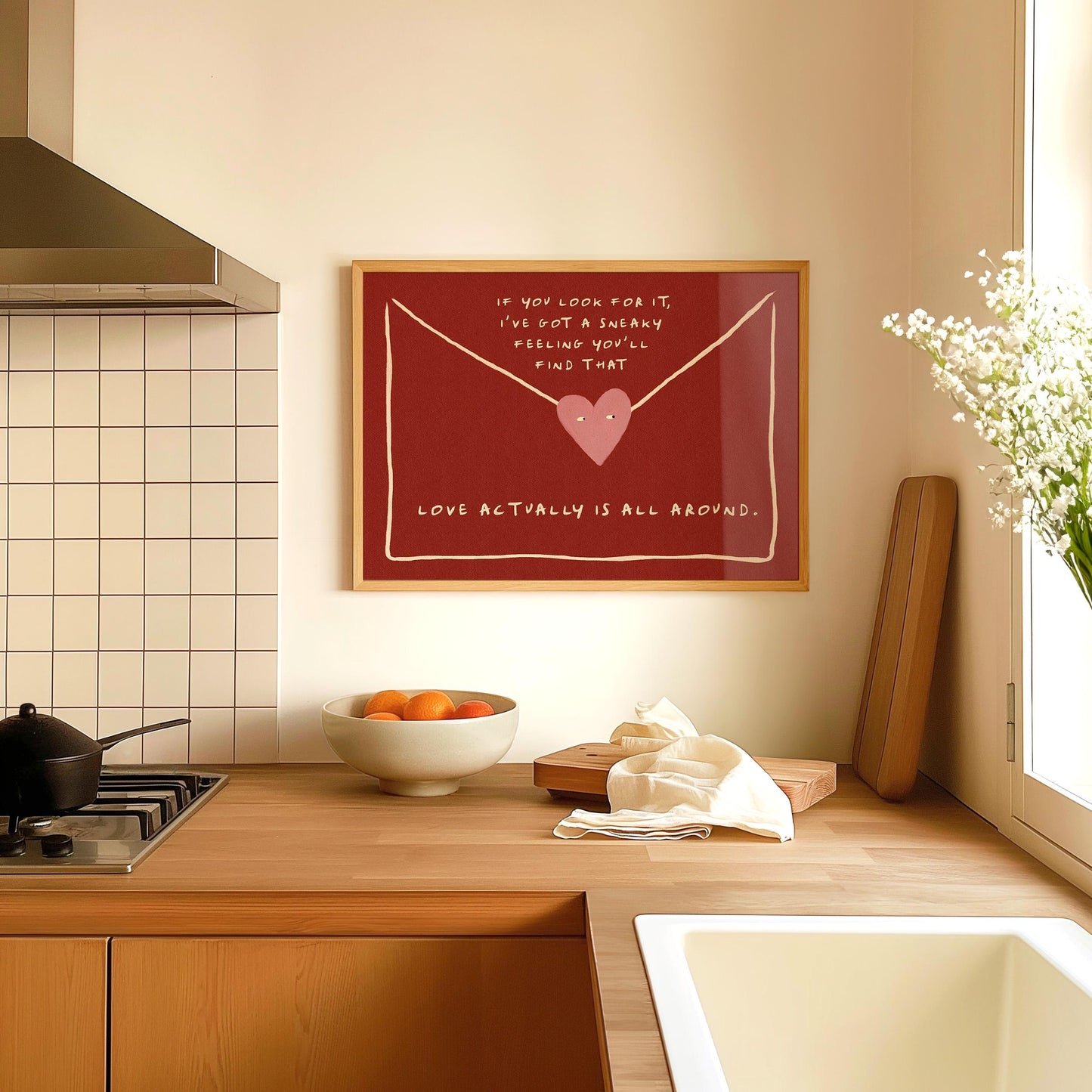 Love Actually Is All Around Love Letter Red