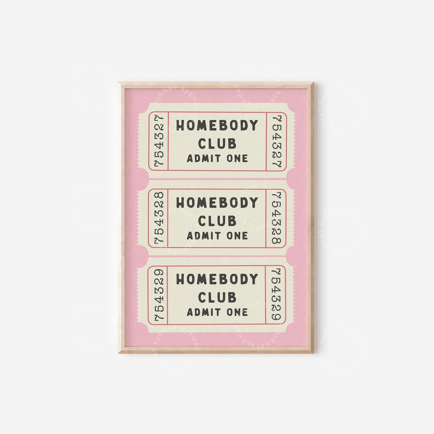 Homebody Club Ticket Pink