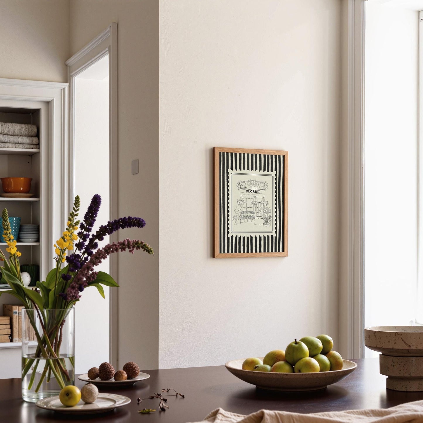 Florist Stripe Print