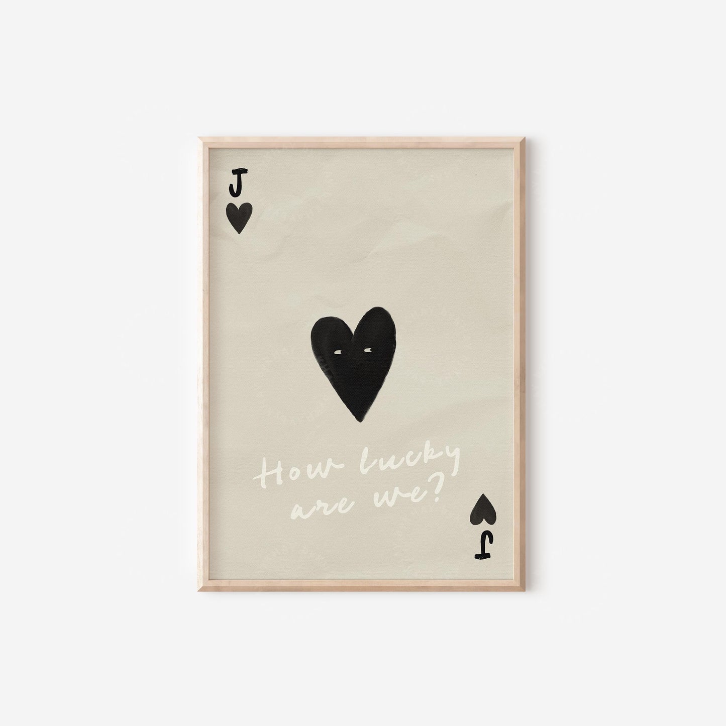 How Lucky Are We Back Jack of Hearts Card