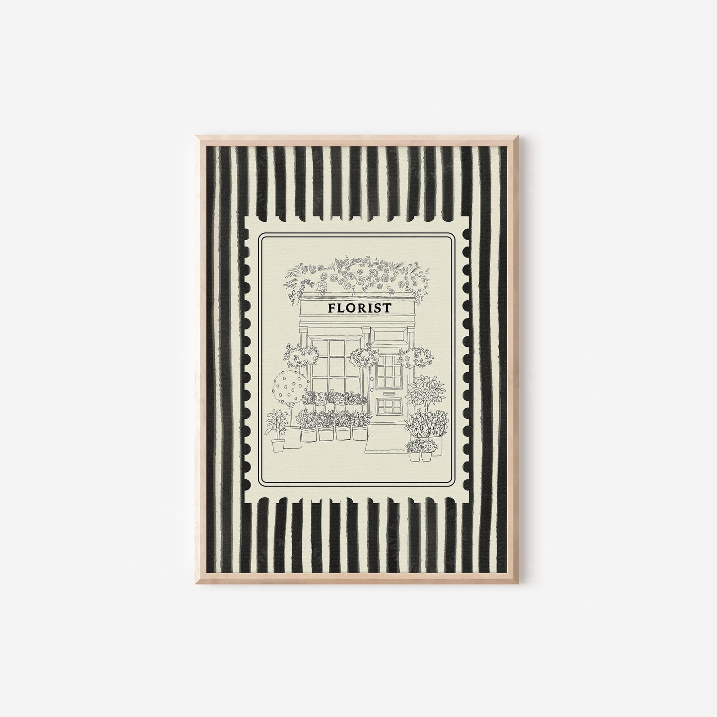 Florist Stripe Print