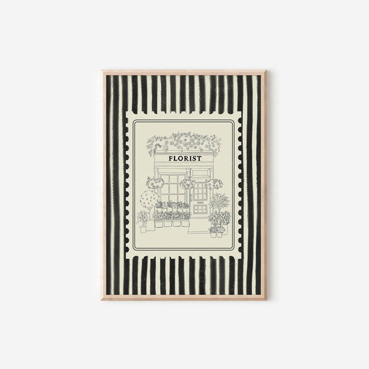 Florist Stripe Print