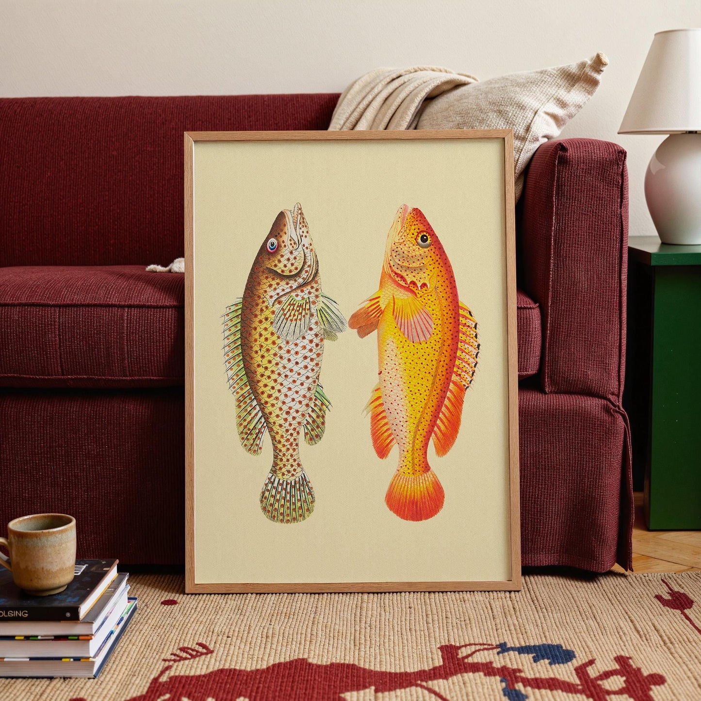Fish Art Pink Orange
