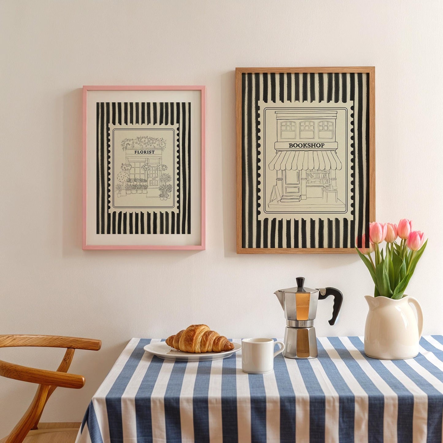 Florist Stripe Print