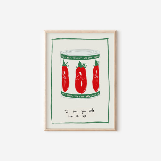 a picture of two red peppers in a glass