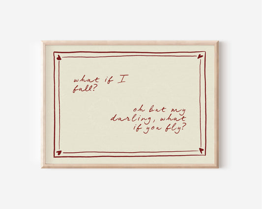 What If I Fall Oh But Darling Red Hearts