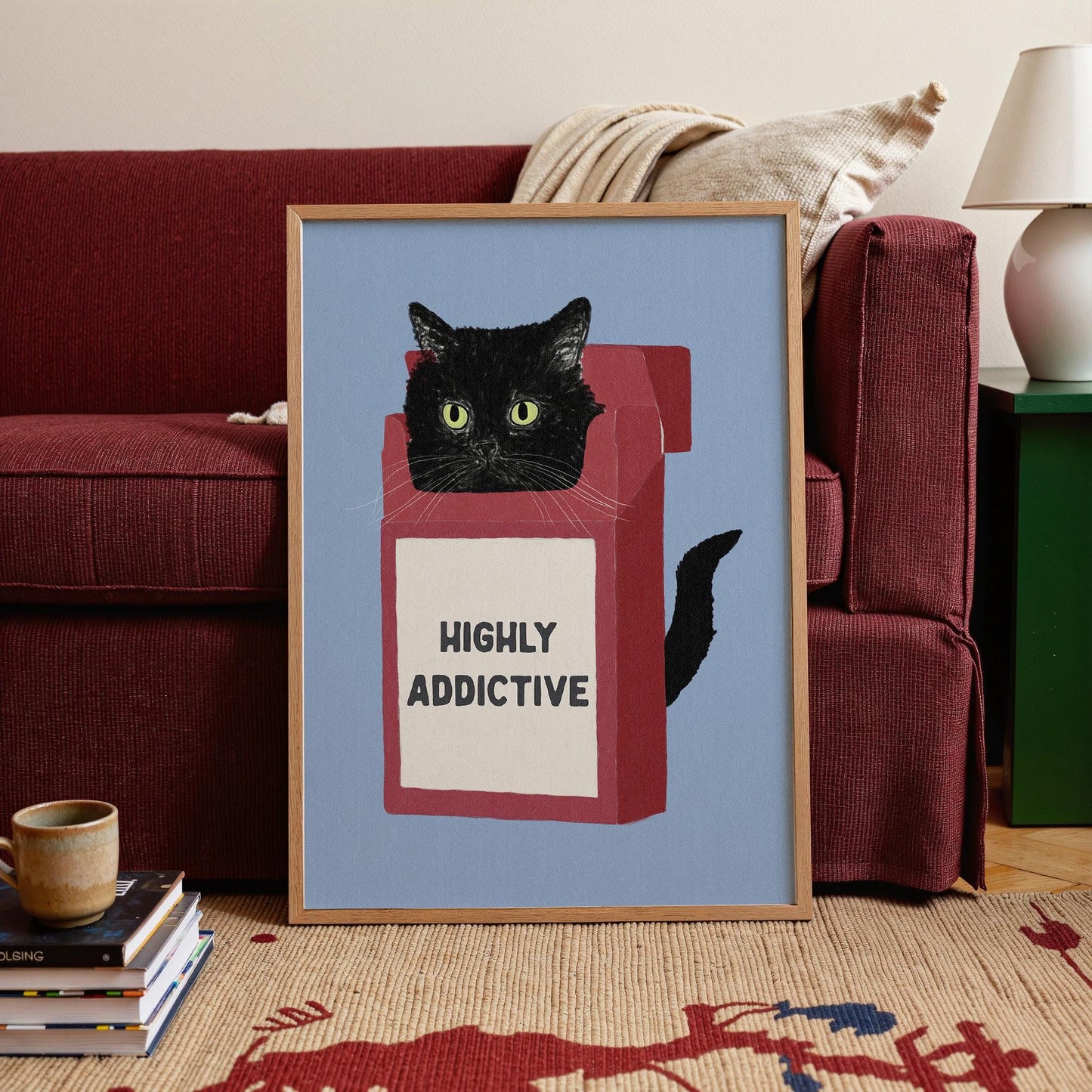 Highly Addictive Black Cat Blue