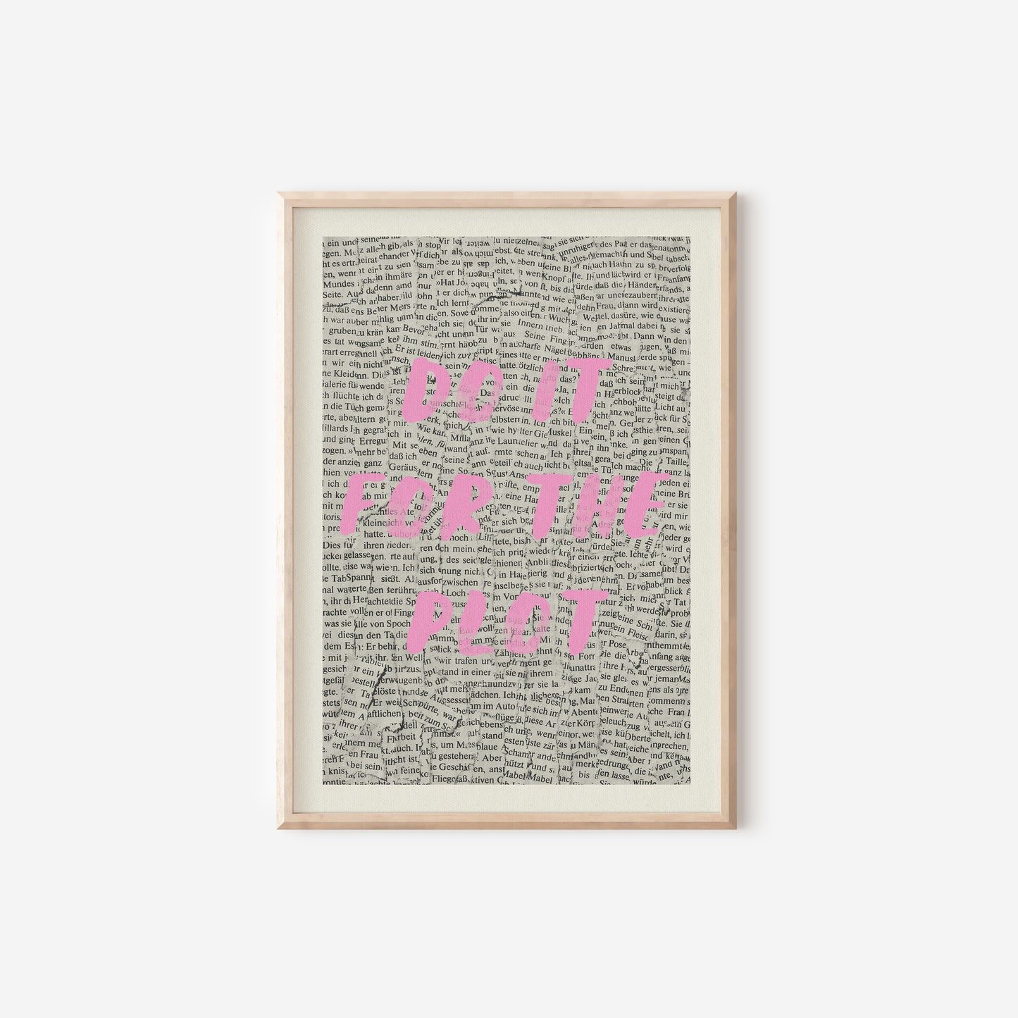 a framed print with the words pott for the plot on it