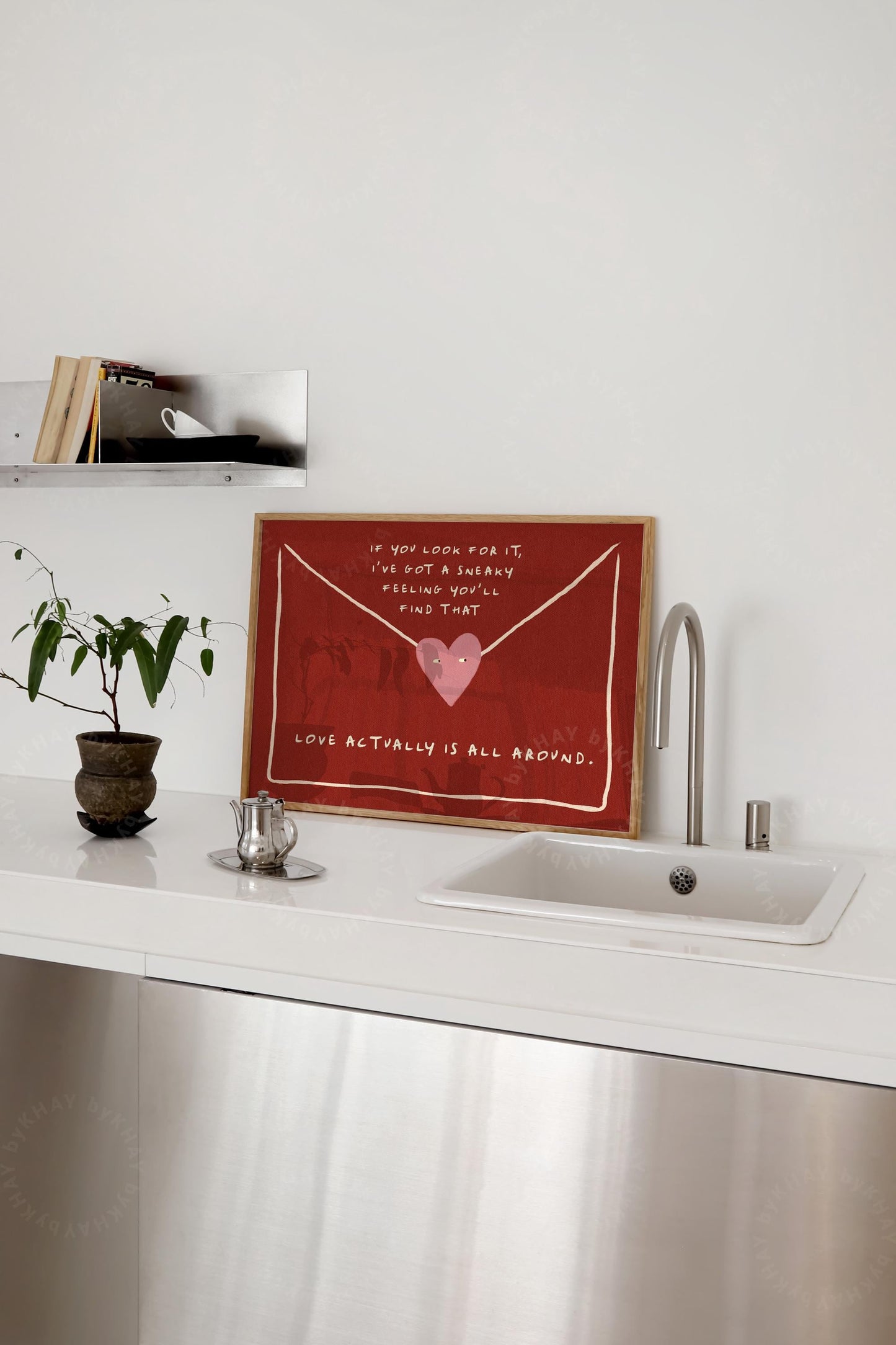Love Actually Is All Around Love Letter Red