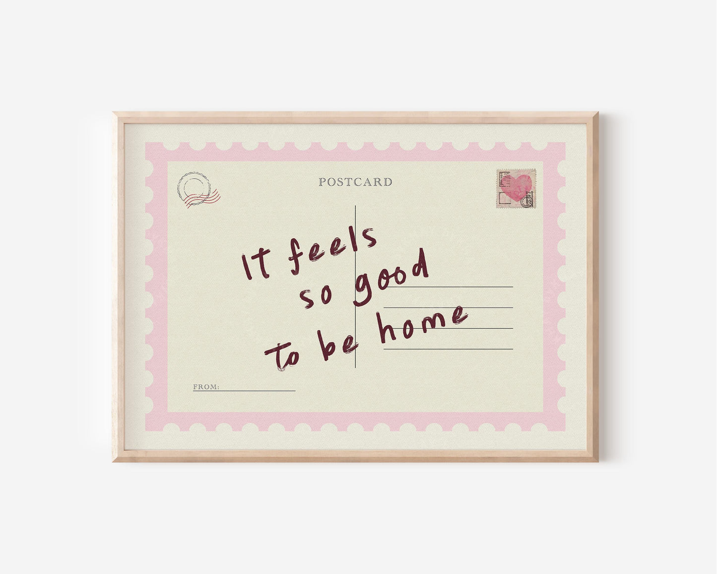 Feels Good To Be Home Postcard Horizontal