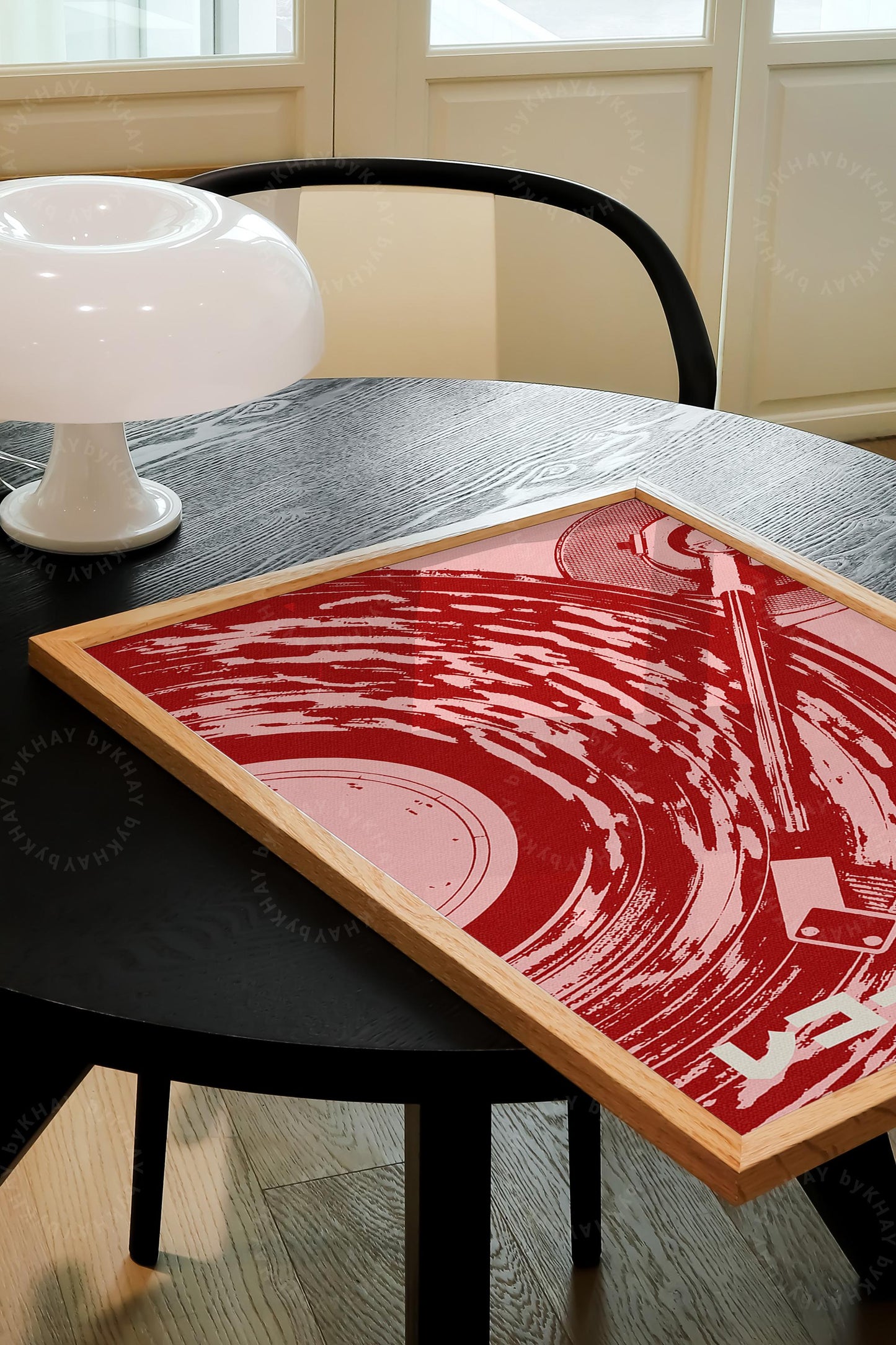 Record Player Japanese Red Pink