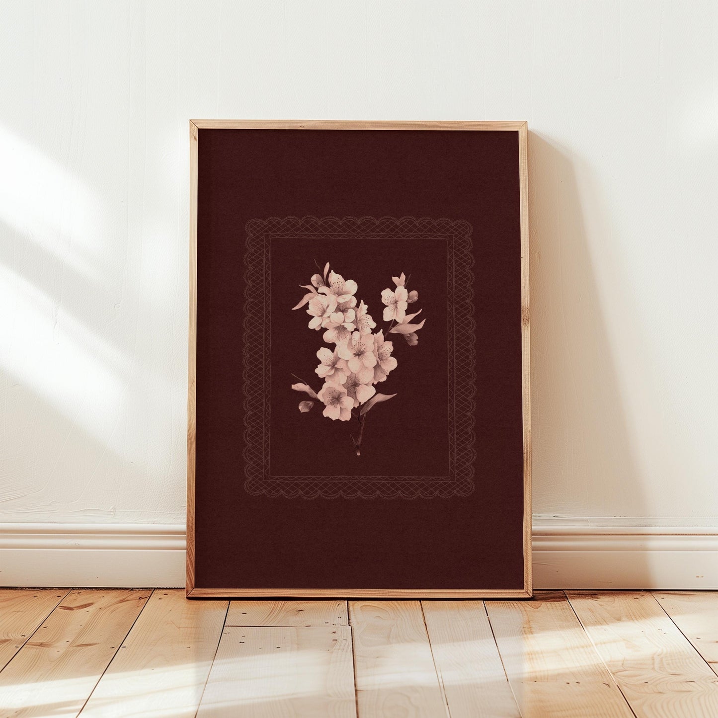 Moody Floral Print Vintage Botanical