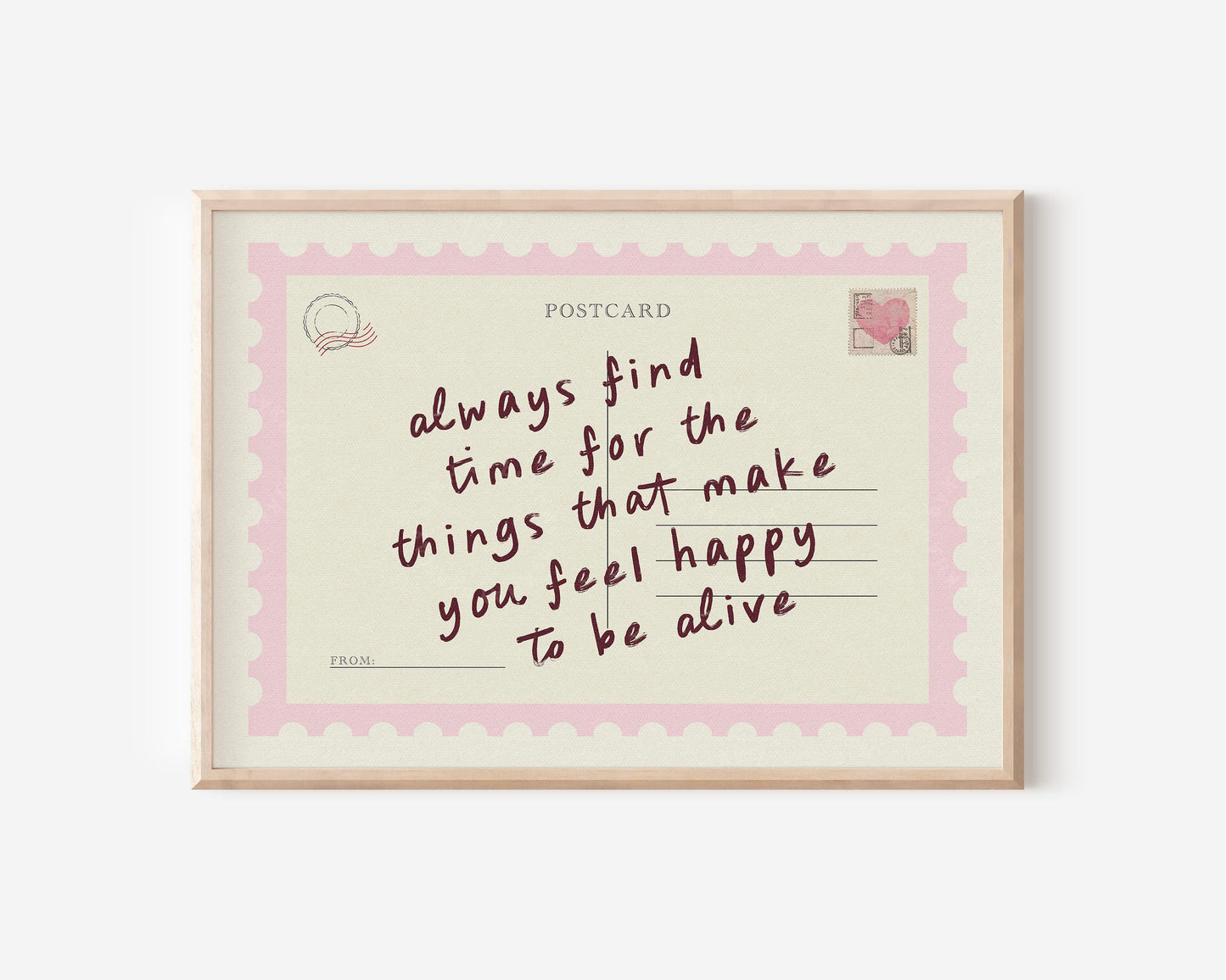 Always Find Time Postcard Horizontal