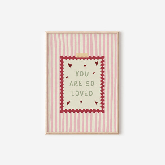 You Are So Loved Pink Green