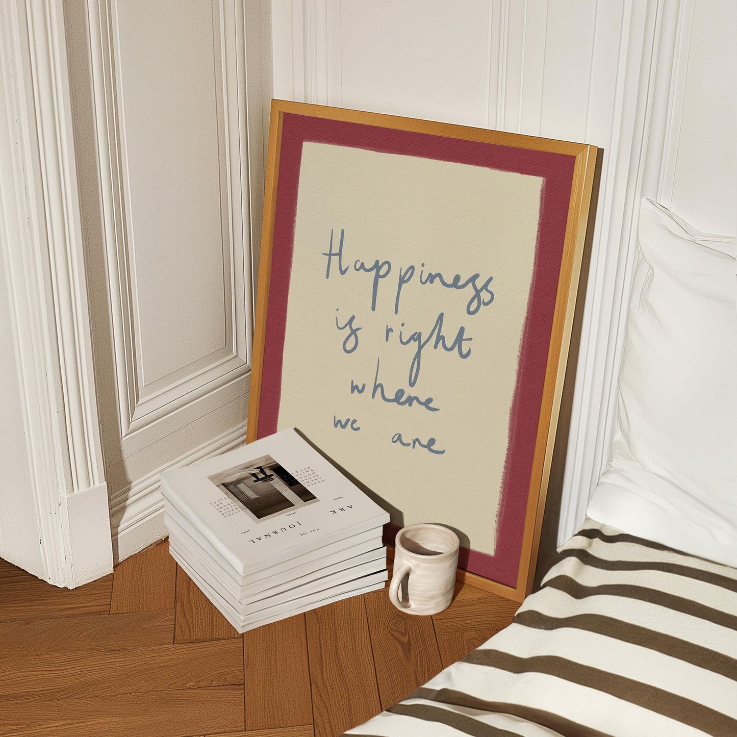 Happiness Is Right Where You Are Red