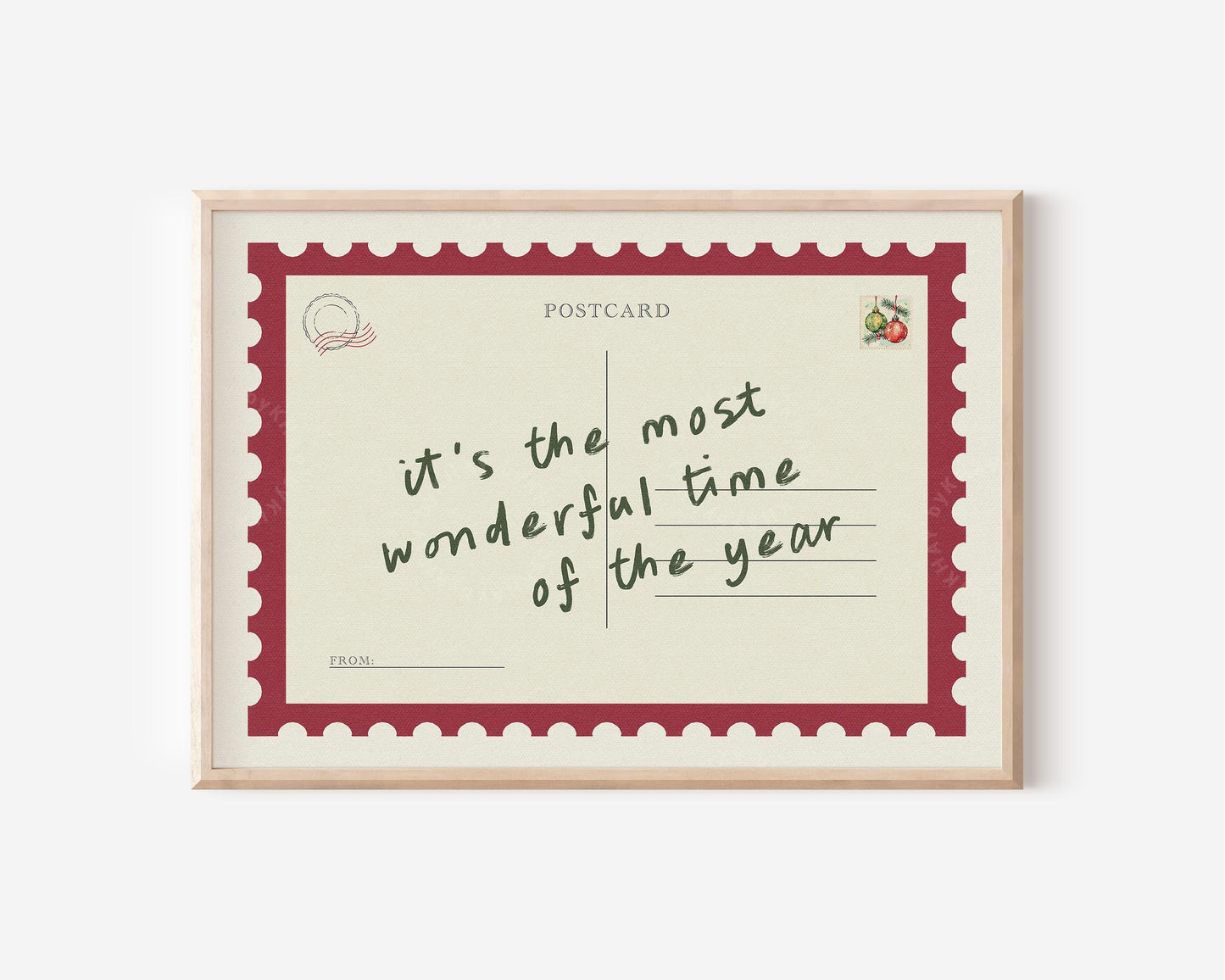 Most Wonderful Time of Year Postcard