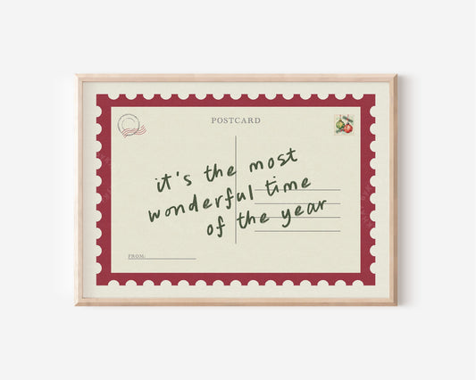 Most Wonderful Time of Year Postcard