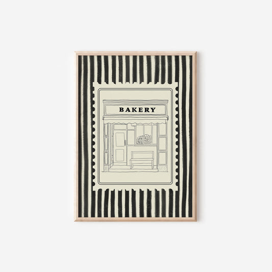 Bakery Stripe Print