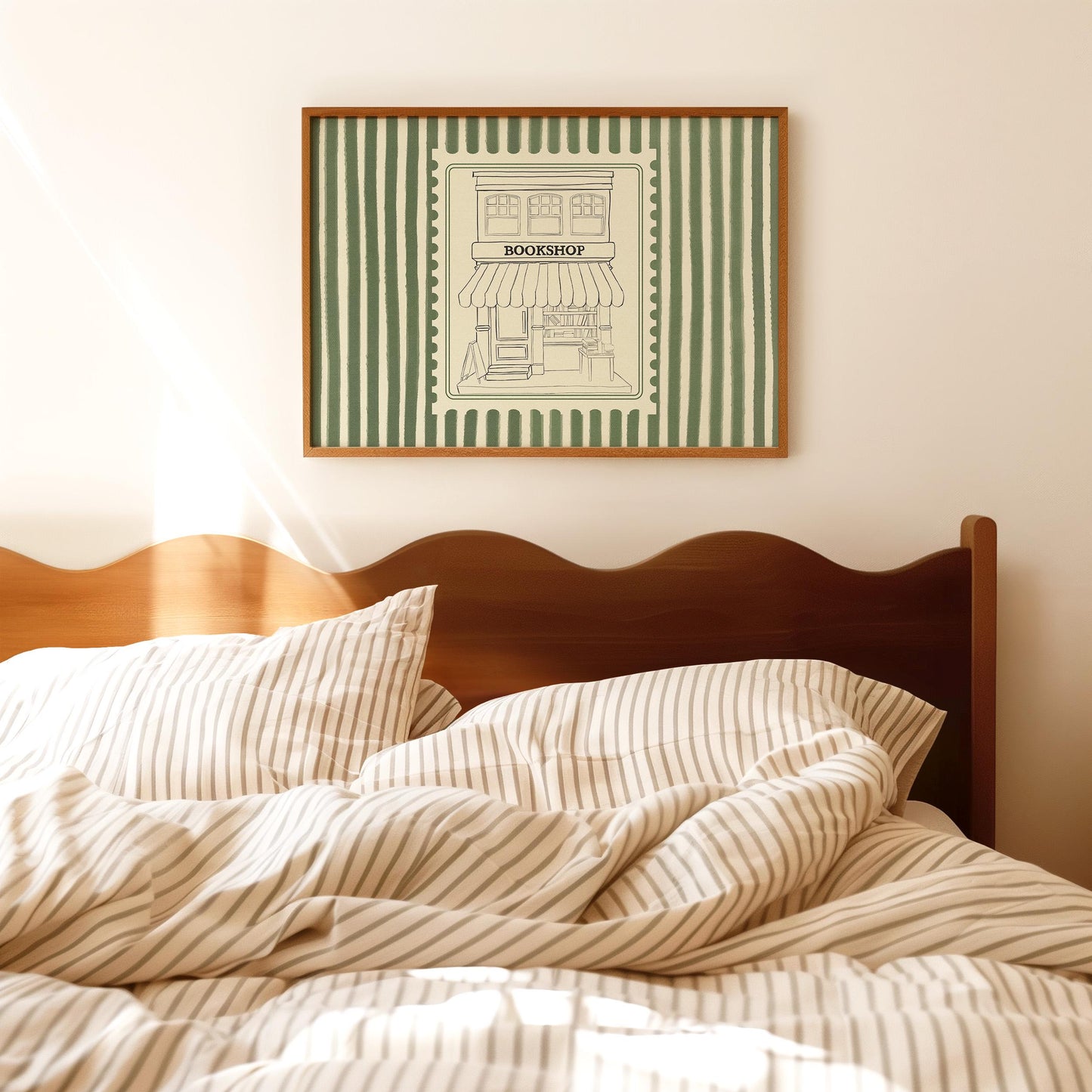 Bookshop Stripe Horizontal Green