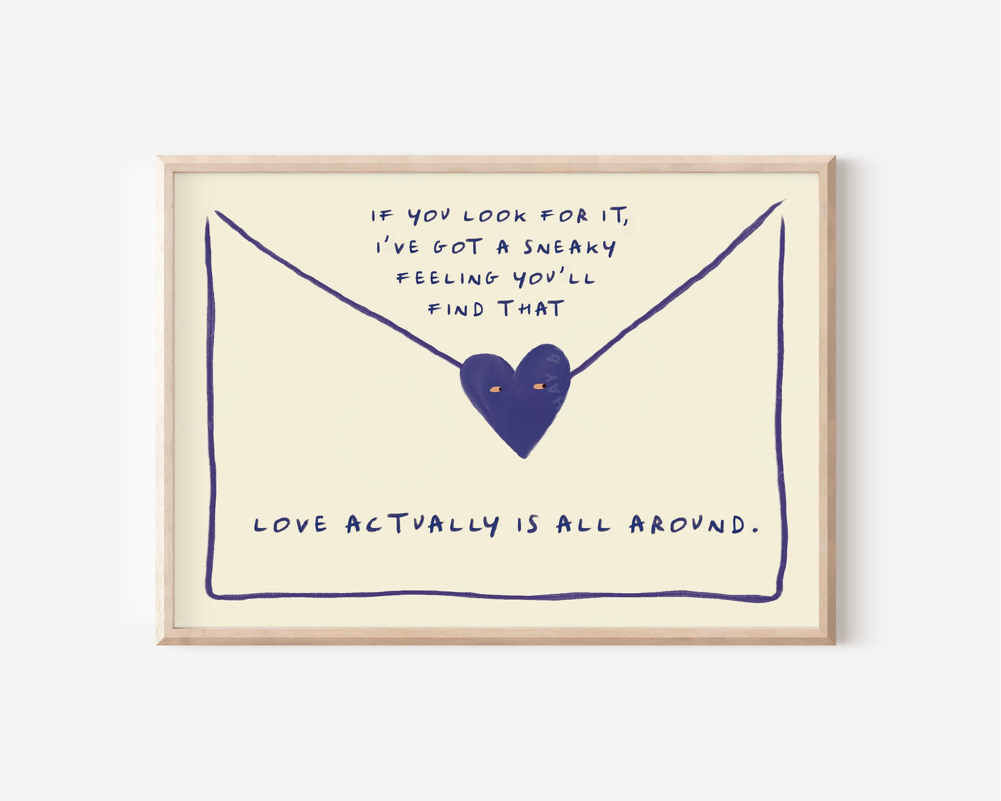 Love Actually Is All Around Love Letter Blue