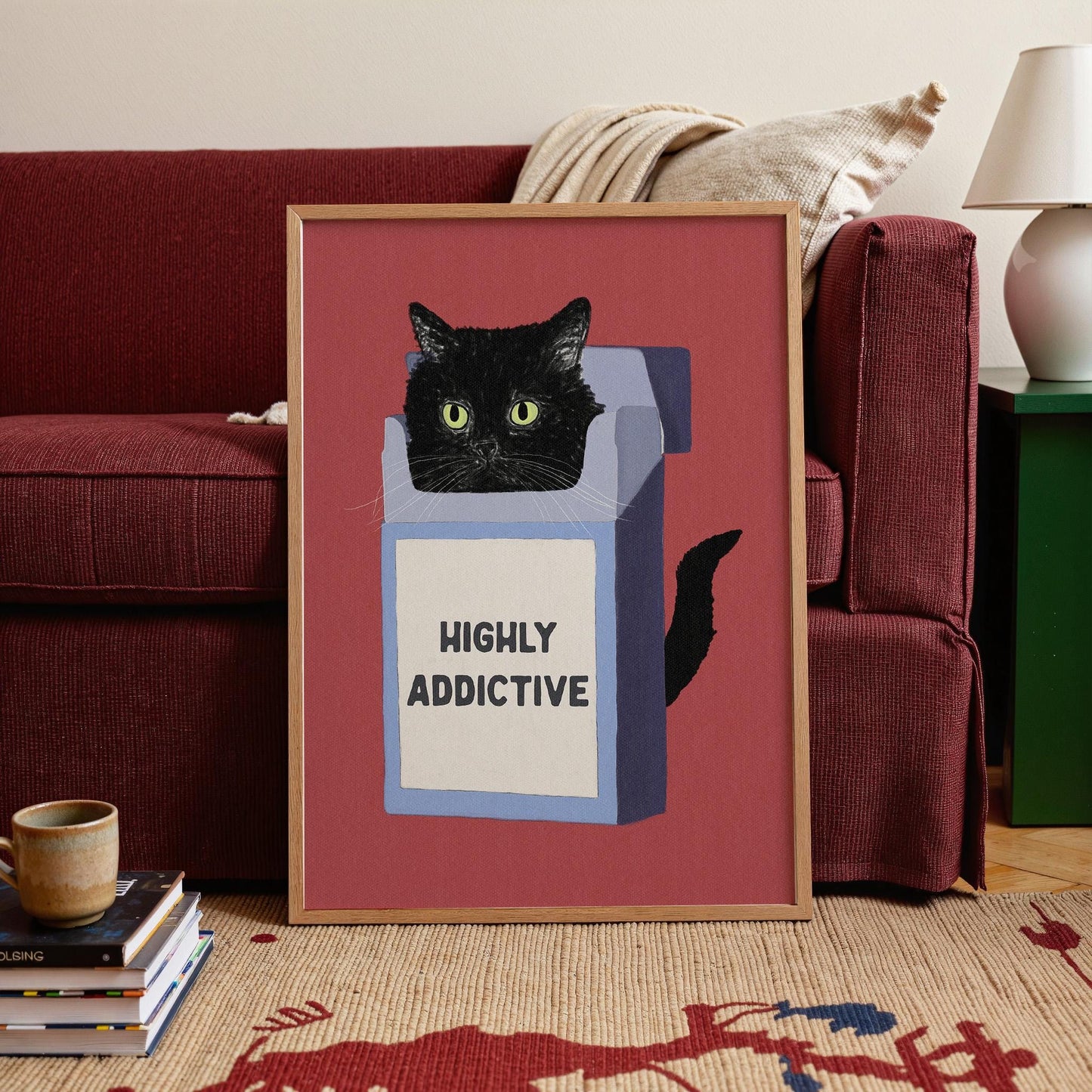 Highly Addictive Black Cat Red