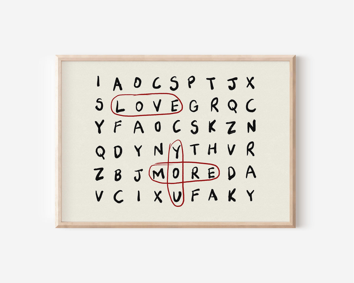 Love You More Print Crossword