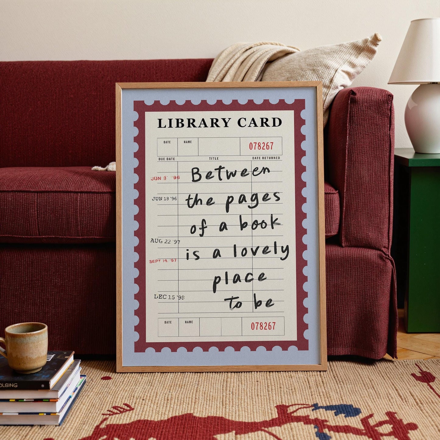 Between The Pages of a Book Red Blue