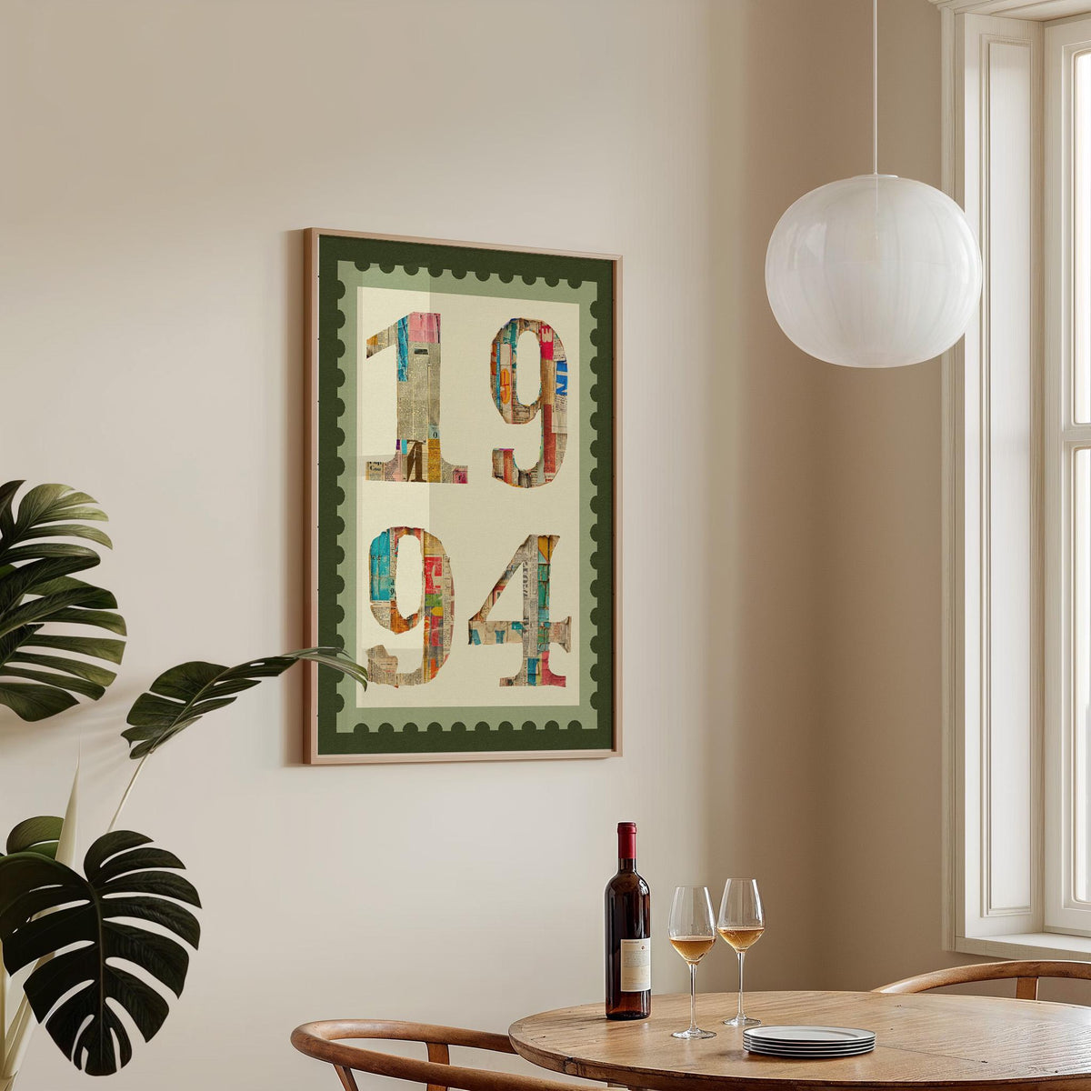 1994 Year Print Green