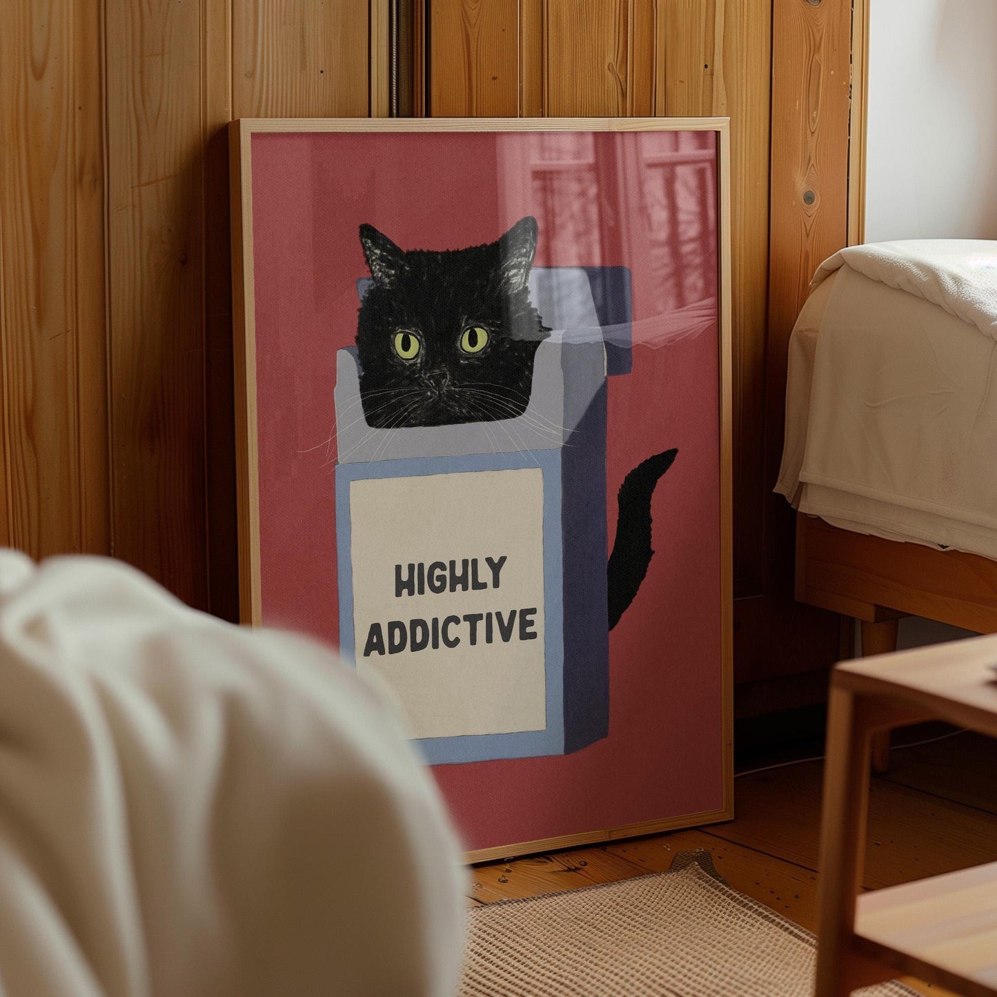 Highly Addictive Black Cat Red