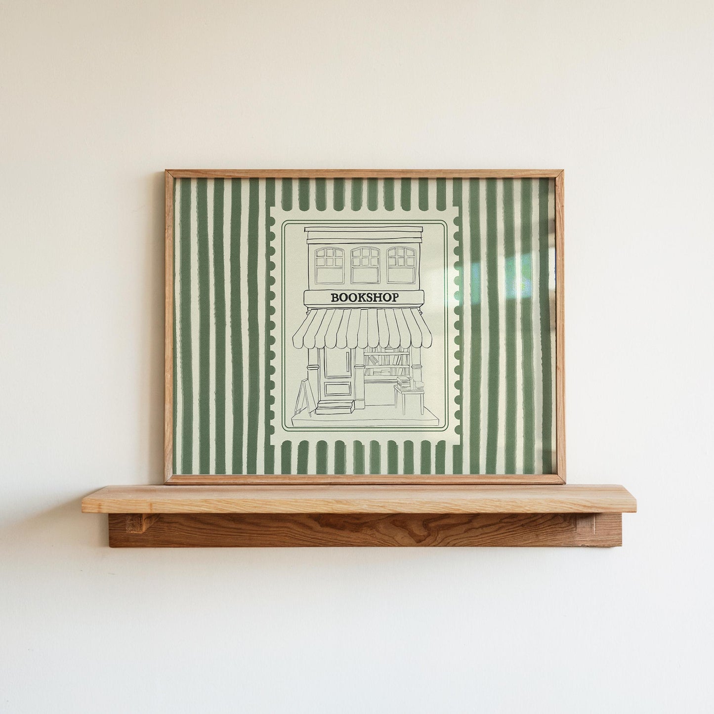 Bookshop Stripe Horizontal Green