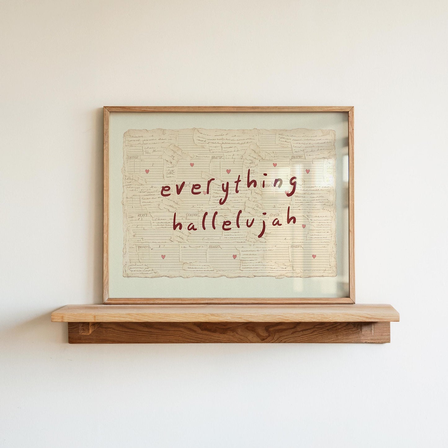 Everything Hallelujah Vintage Love Letter Horizontal