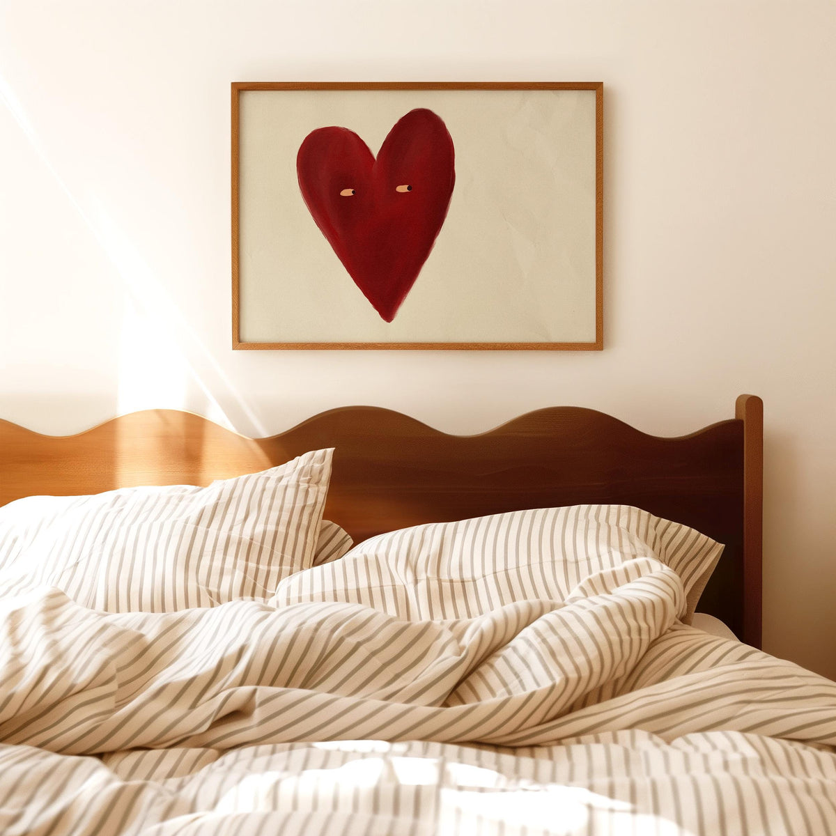 Love Heart Cream Red