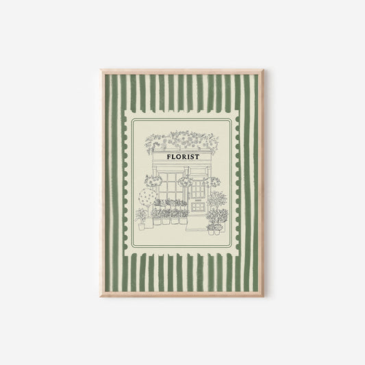 Florist Stripe Green