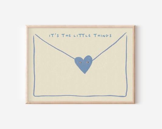 It's The Little Things Love Letter Blue