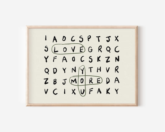 Love You More Crossword Green