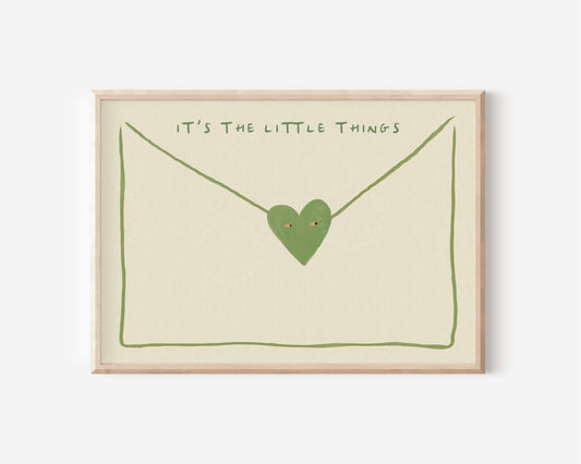 It's The Little Things Love Letter Green