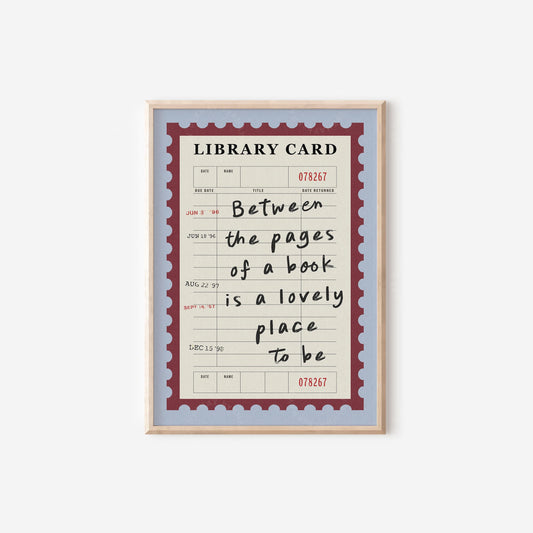 Between The Pages of a Book Red Blue