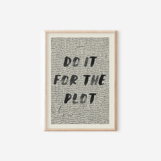 a black and white print with the words dot for the plot