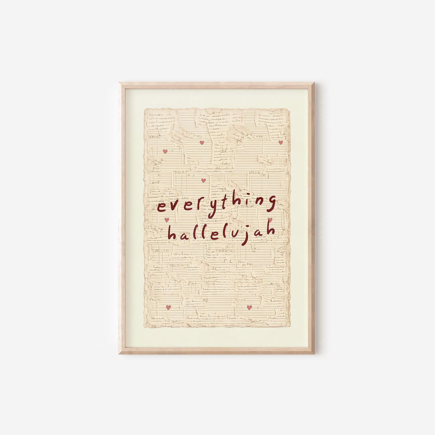 Everything Hallelujah Vintage Love Letter