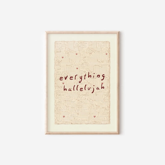 Everything Hallelujah Vintage Love Letter