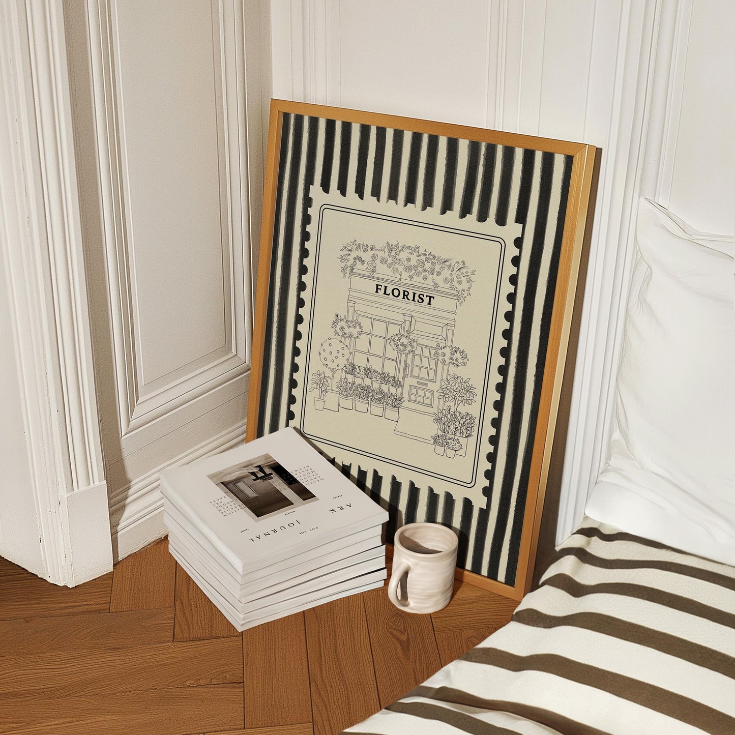 Florist Stripe Print