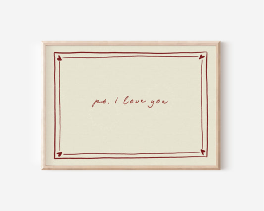 P.s I love you Red Hearts