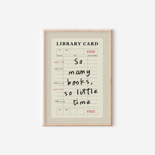 So Many Books Print